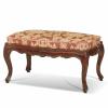Pair of walnut wood footstools
